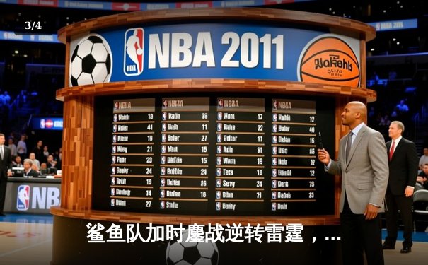 鲨鱼队加时鏖战逆转雷霆，新秀后卫狂砍38分创生涯新高 - 3